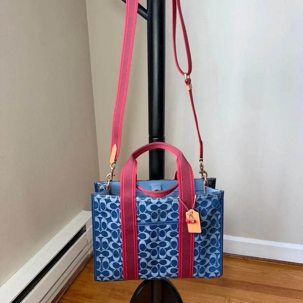 Coach Signature Denim Smith Tote Bag
